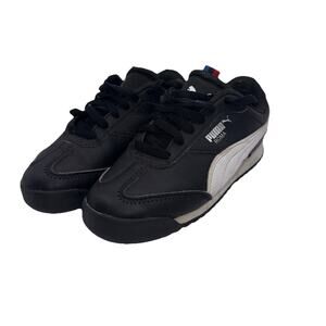 Size 12 - Boy’s Puma Roma Motorsport Shoe - Black/ White - motorcycle